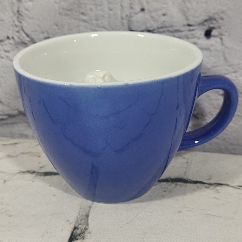 Creature Cups Discontinued Hidden Monkey‎ In Mug 11 Fluid Ounce Cup Royal Blue